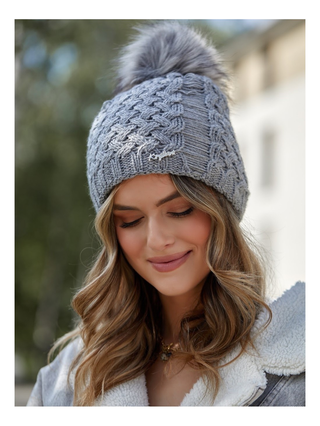 Dark gray winter hat C15 - Online store - Boutique